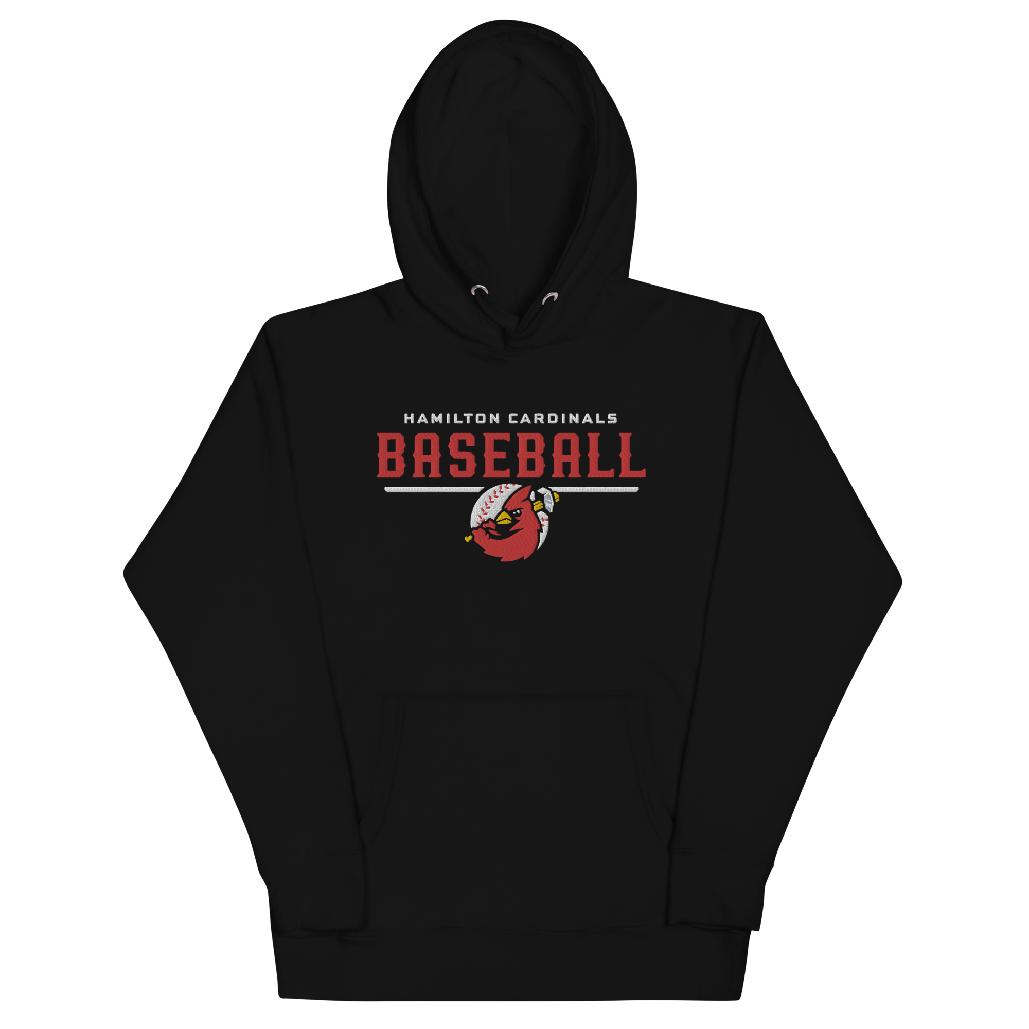 Hamilton Cardinals Baseball Embroidered Hoodie