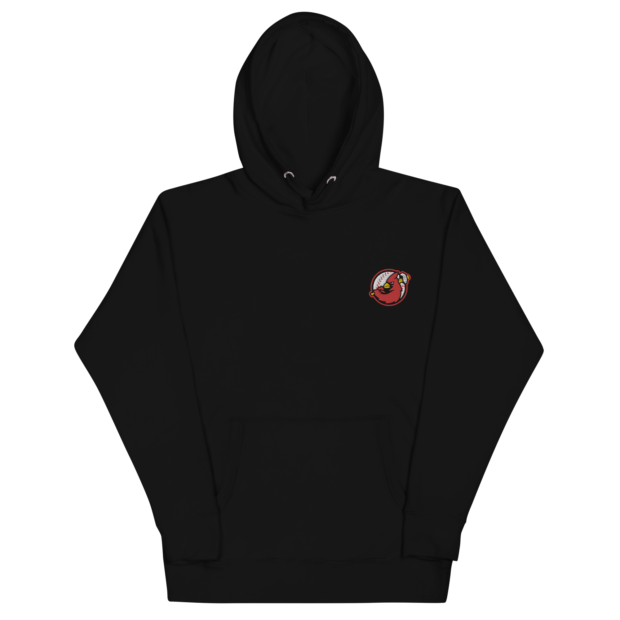 Hamilton Cardinals Baseball Bird Logo Embroidered Hoodie
